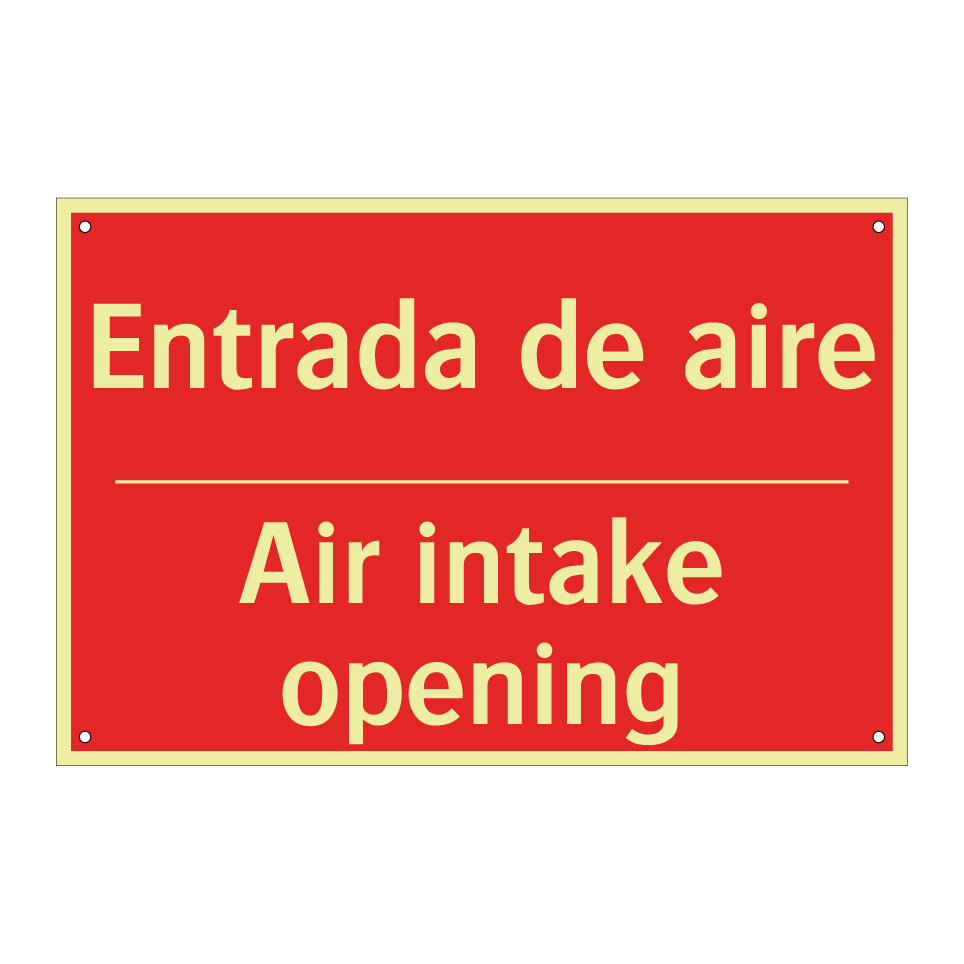 Entrada de aire - Air intake opening