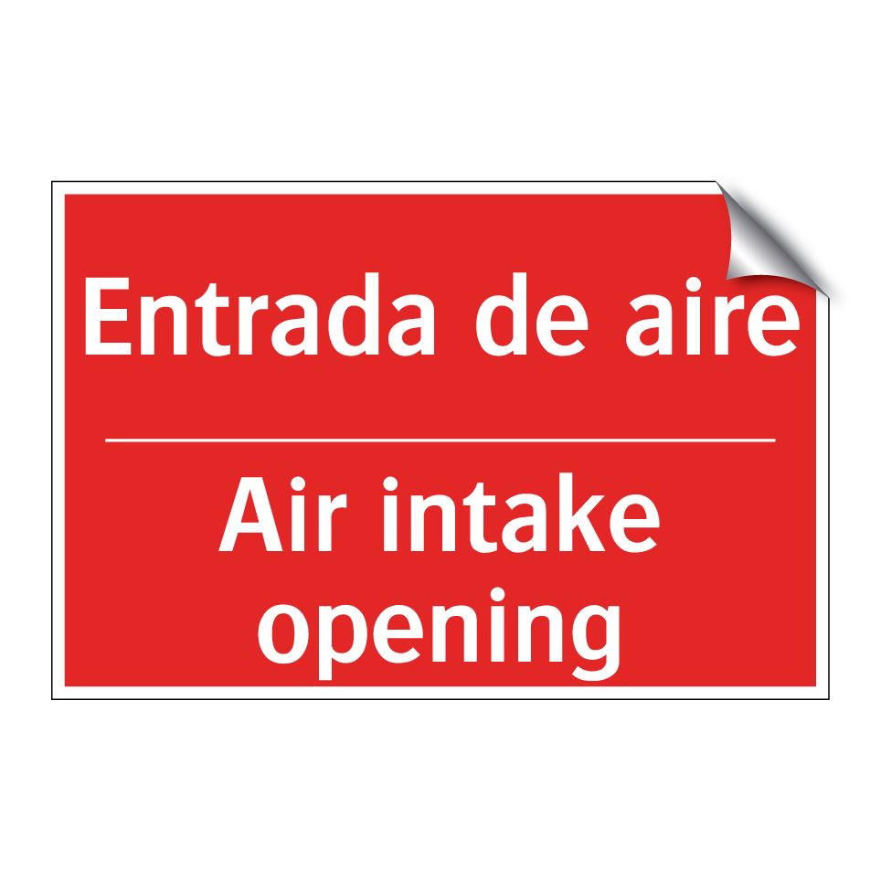 Entrada de aire - Air intake opening