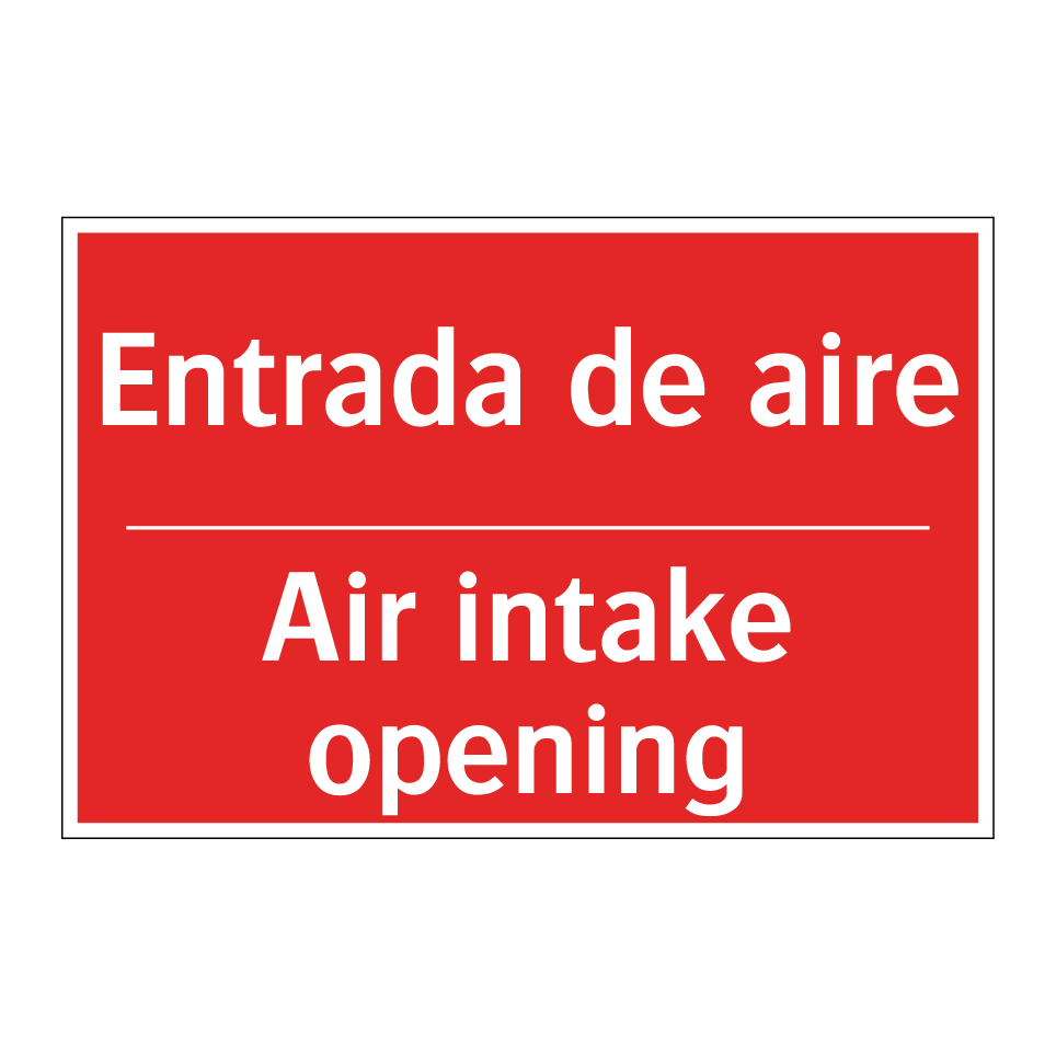 Entrada de aire - Air intake opening