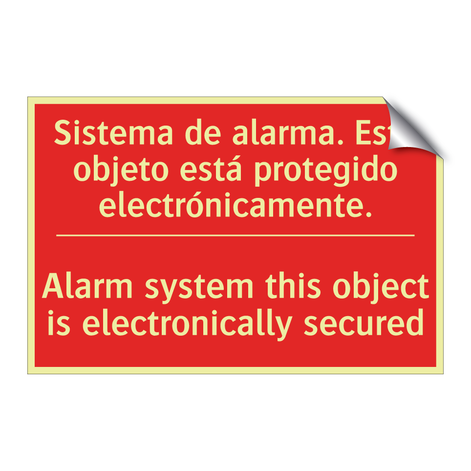 Sistema de alarma. Este /.../ - Alarm system this object is /.../