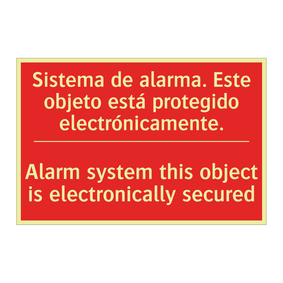 Sistema de alarma. Este /.../ - Alarm system this object is /.../