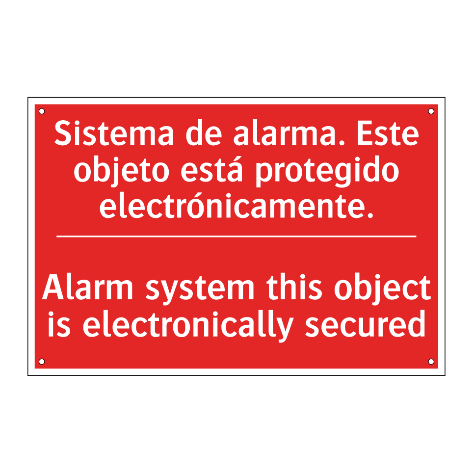 Sistema de alarma. Este /.../ - Alarm system this object is /.../