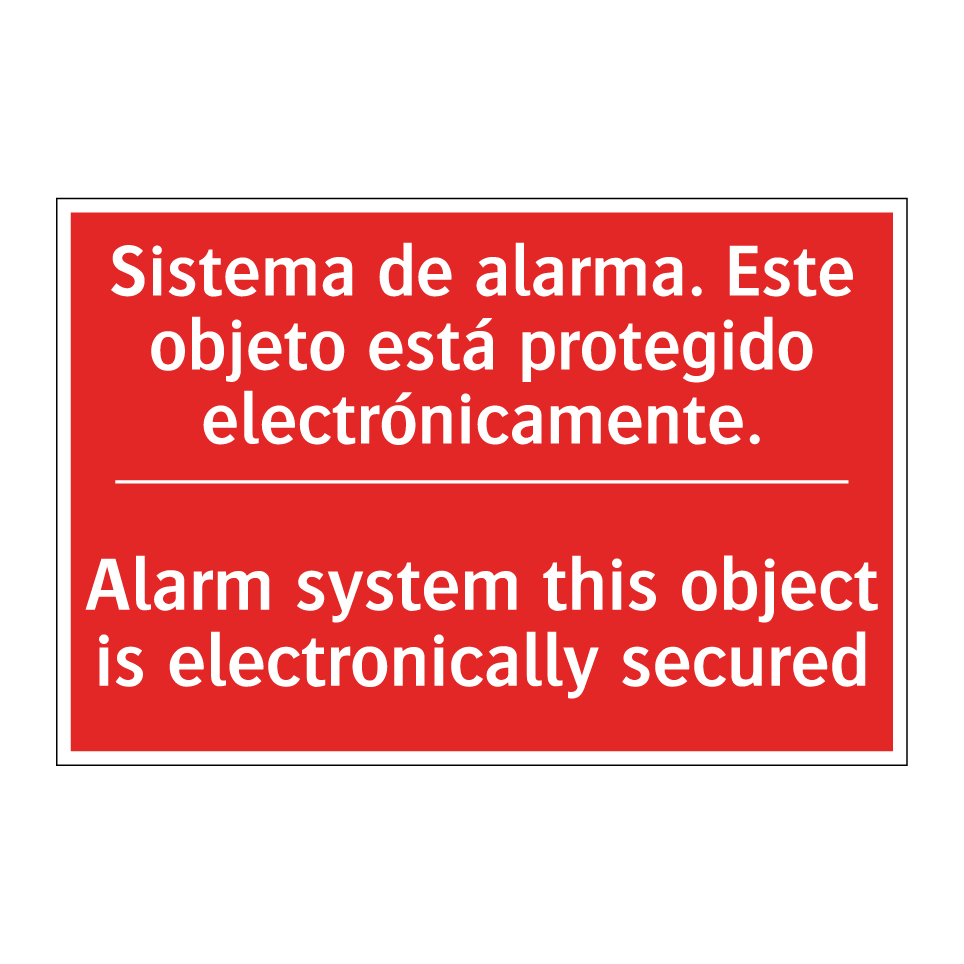 Sistema de alarma. Este /.../ - Alarm system this object is /.../