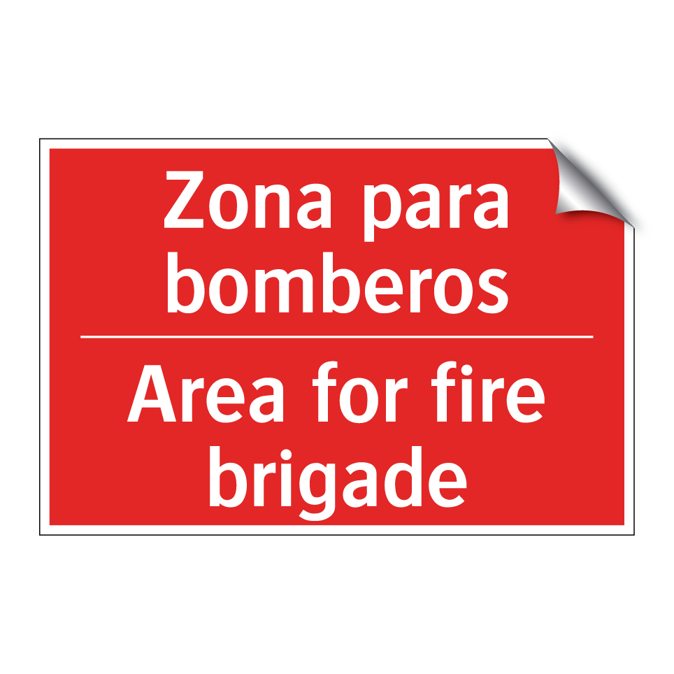 Zona para bomberos - Area for fire brigade