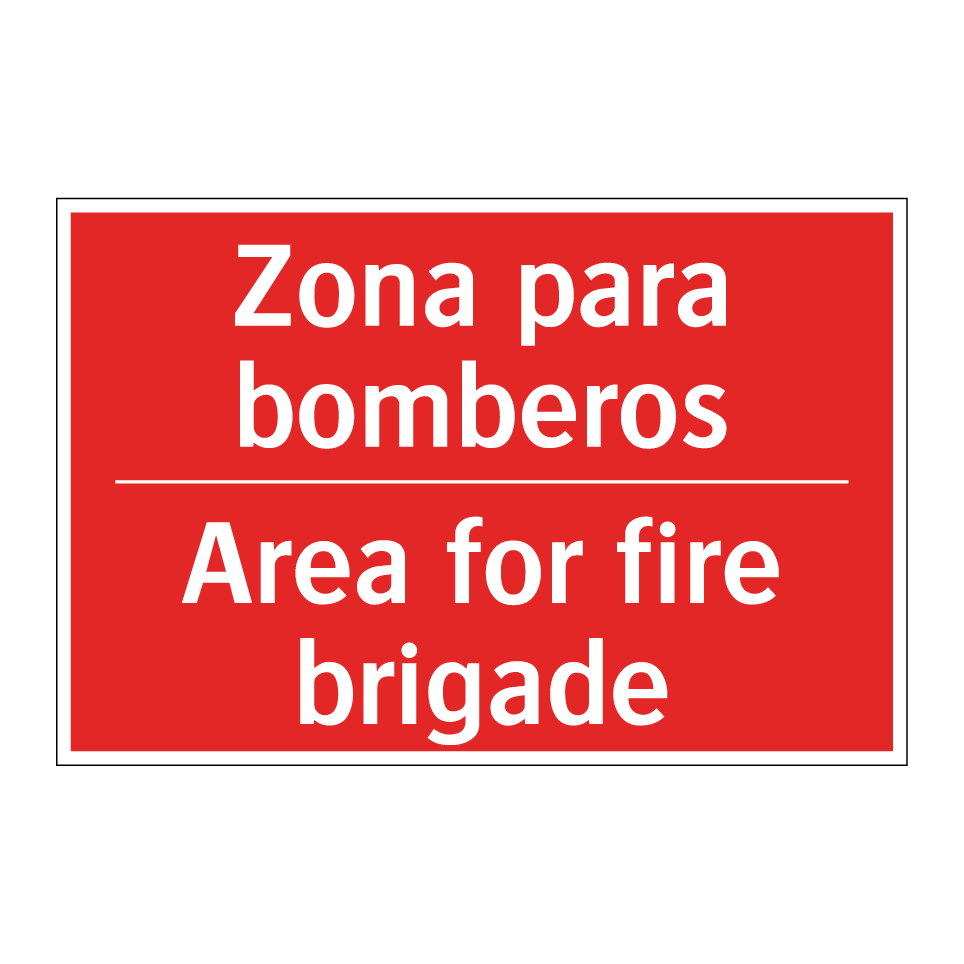 Zona para bomberos - Area for fire brigade