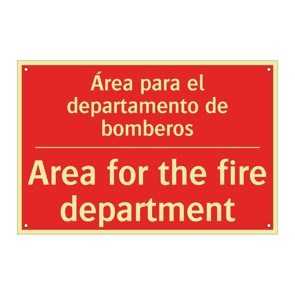 Área para el departamento de /.../ - Area for the fire department