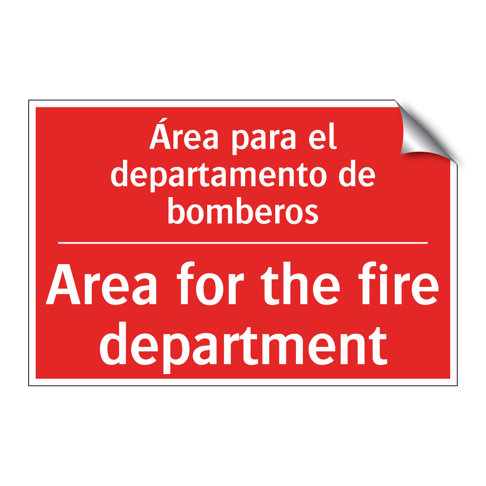 Área para el departamento de /.../ - Area for the fire department