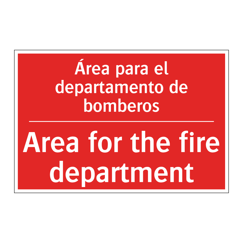 Área para el departamento de /.../ - Area for the fire department
