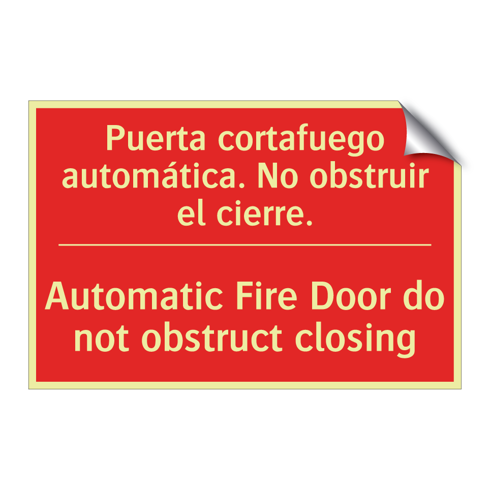 Puerta cortafuego automática. /.../ - Automatic Fire Door do not /.../