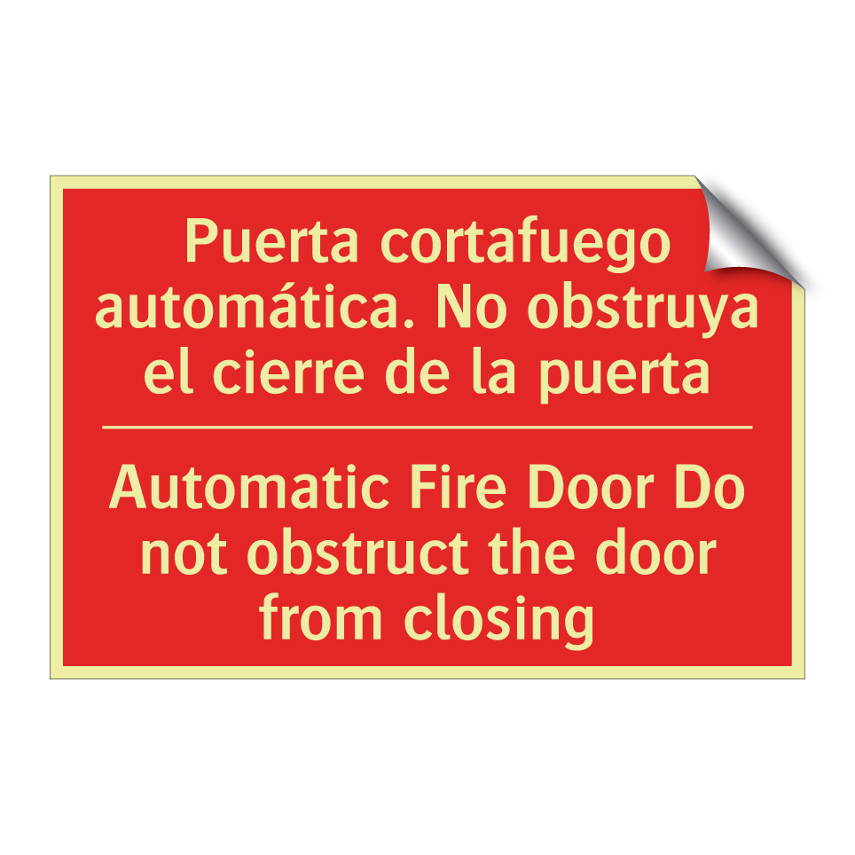 Puerta cortafuego automática. /.../ - Automatic Fire Door Do not /.../