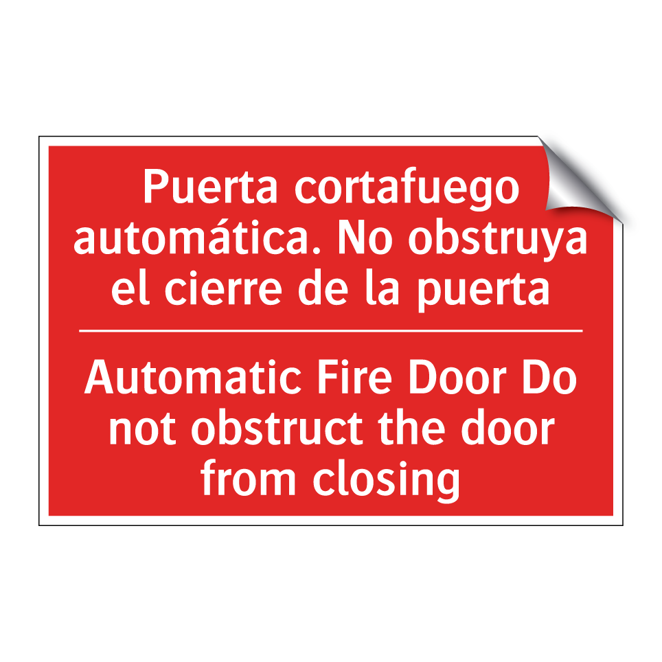 Puerta cortafuego automática. /.../ - Automatic Fire Door Do not /.../
