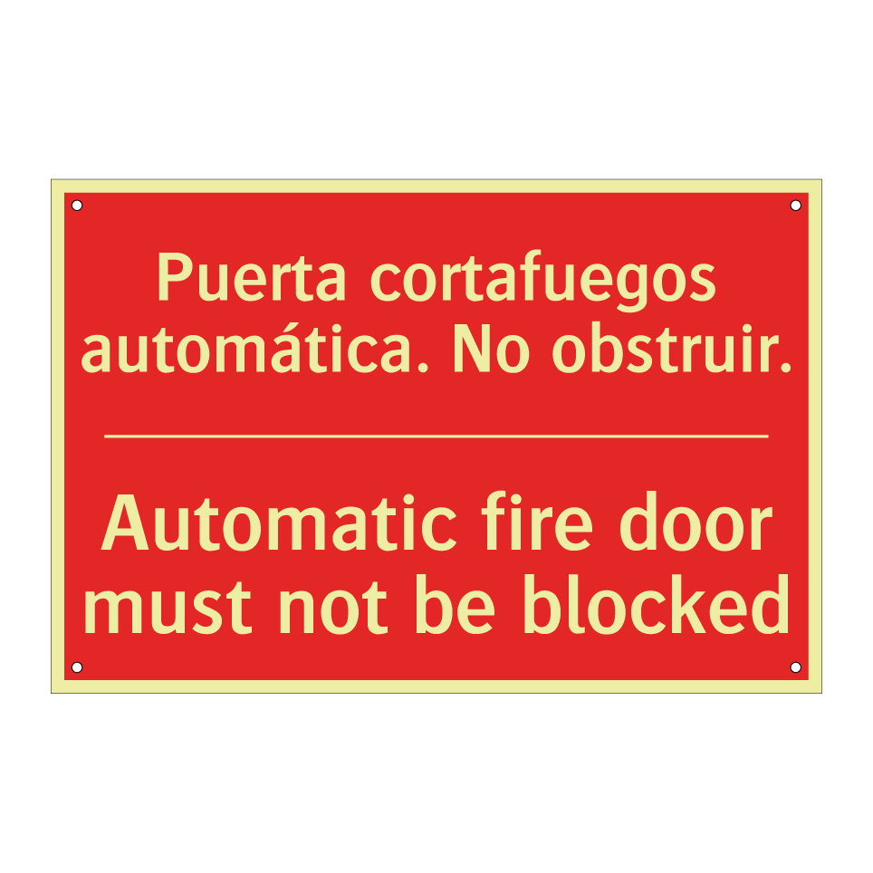 Puerta cortafuegos /.../ - Automatic fire door must not /.../