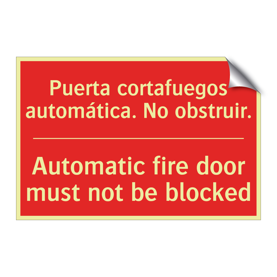Puerta cortafuegos /.../ - Automatic fire door must not /.../