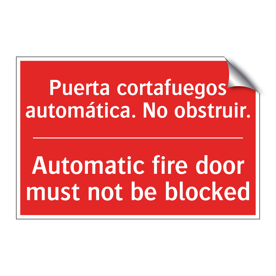 Puerta cortafuegos /.../ - Automatic fire door must not /.../