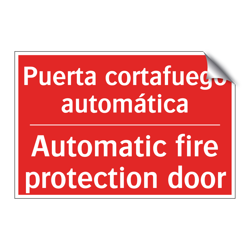 Puerta cortafuego automática - Automatic fire protection door