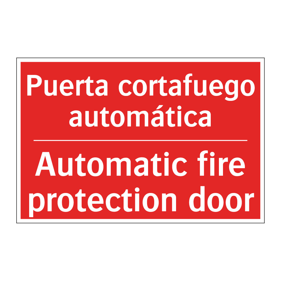 Puerta cortafuego automática - Automatic fire protection door