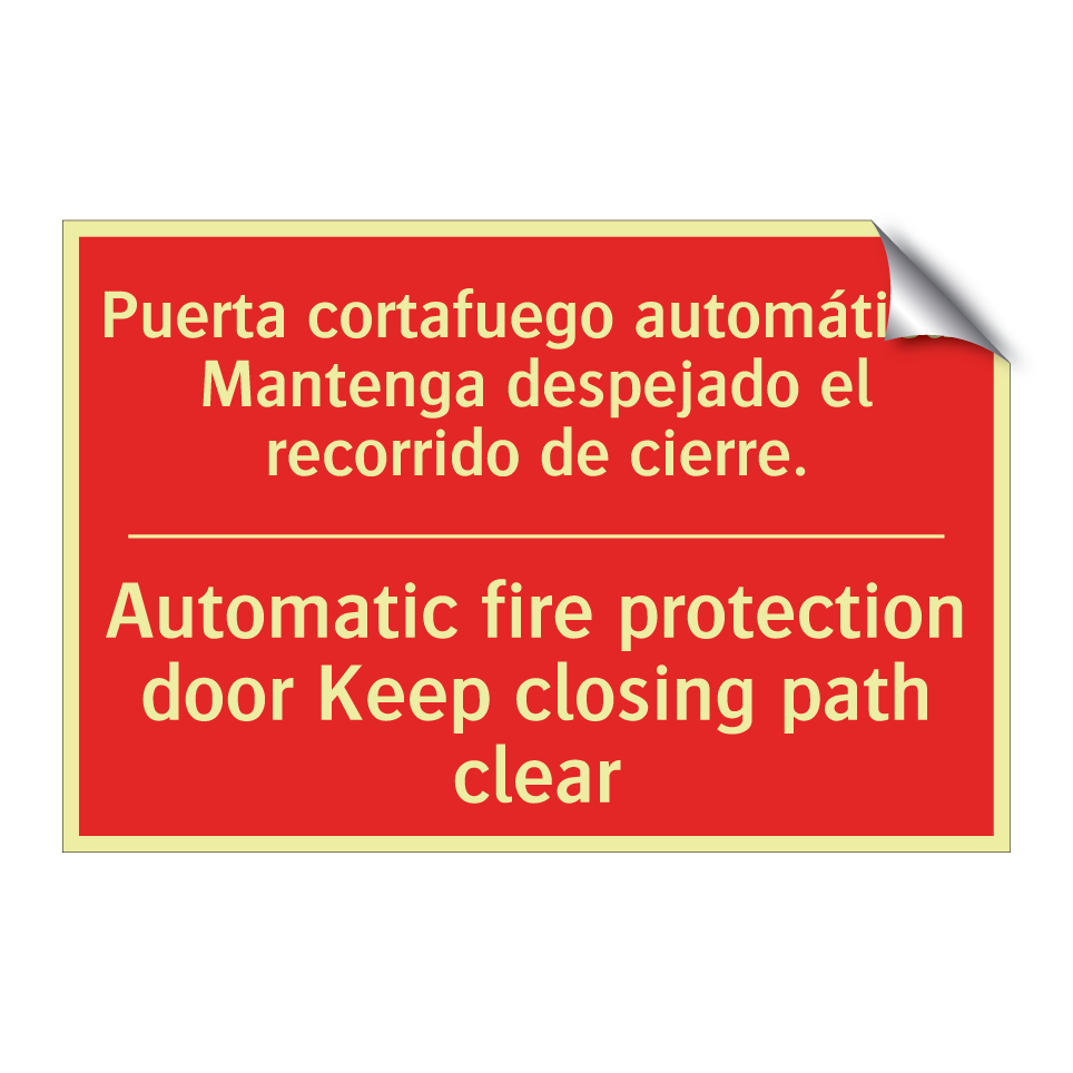 Puerta cortafuego automática. /.../ - Automatic fire protection /.../