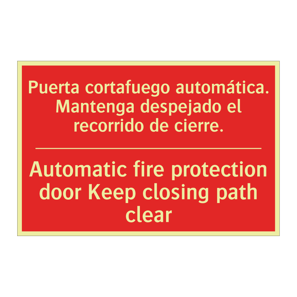 Puerta cortafuego automática. /.../ - Automatic fire protection /.../