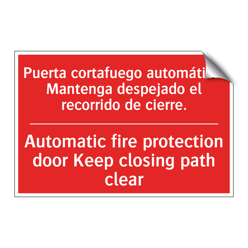 Puerta cortafuego automática. /.../ - Automatic fire protection /.../