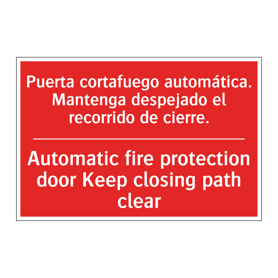 Puerta cortafuego automática. /.../ - Automatic fire protection /.../