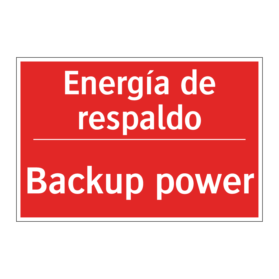 Energía de respaldo - Backup power