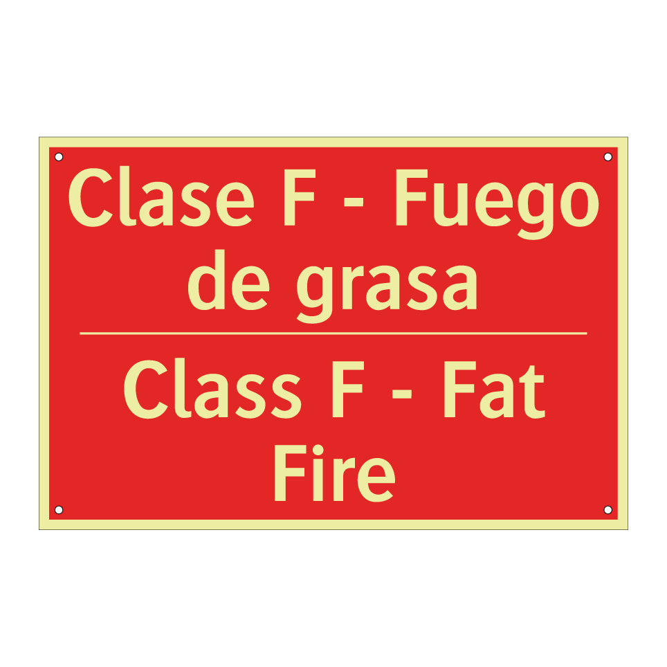 Clase F - Fuego de grasa - Class F - Fat Fire