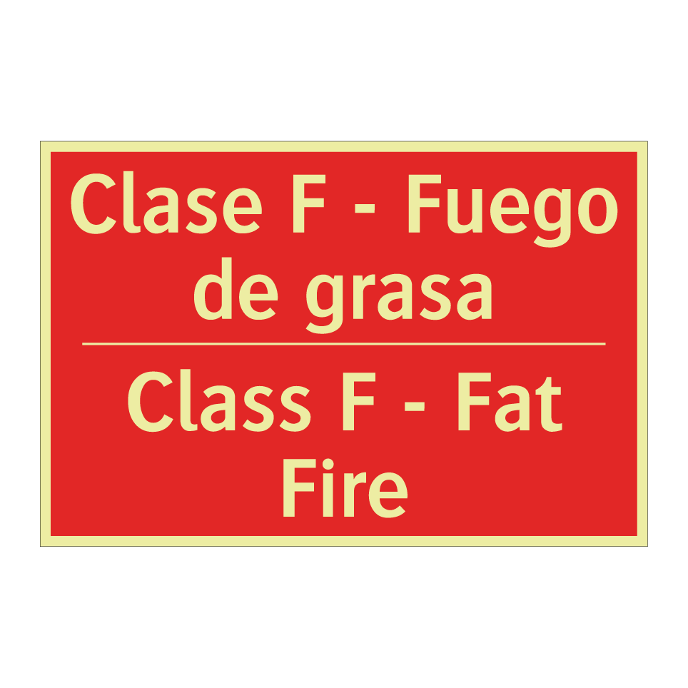 Clase F - Fuego de grasa - Class F - Fat Fire