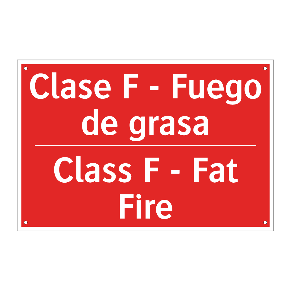 Clase F - Fuego de grasa - Class F - Fat Fire