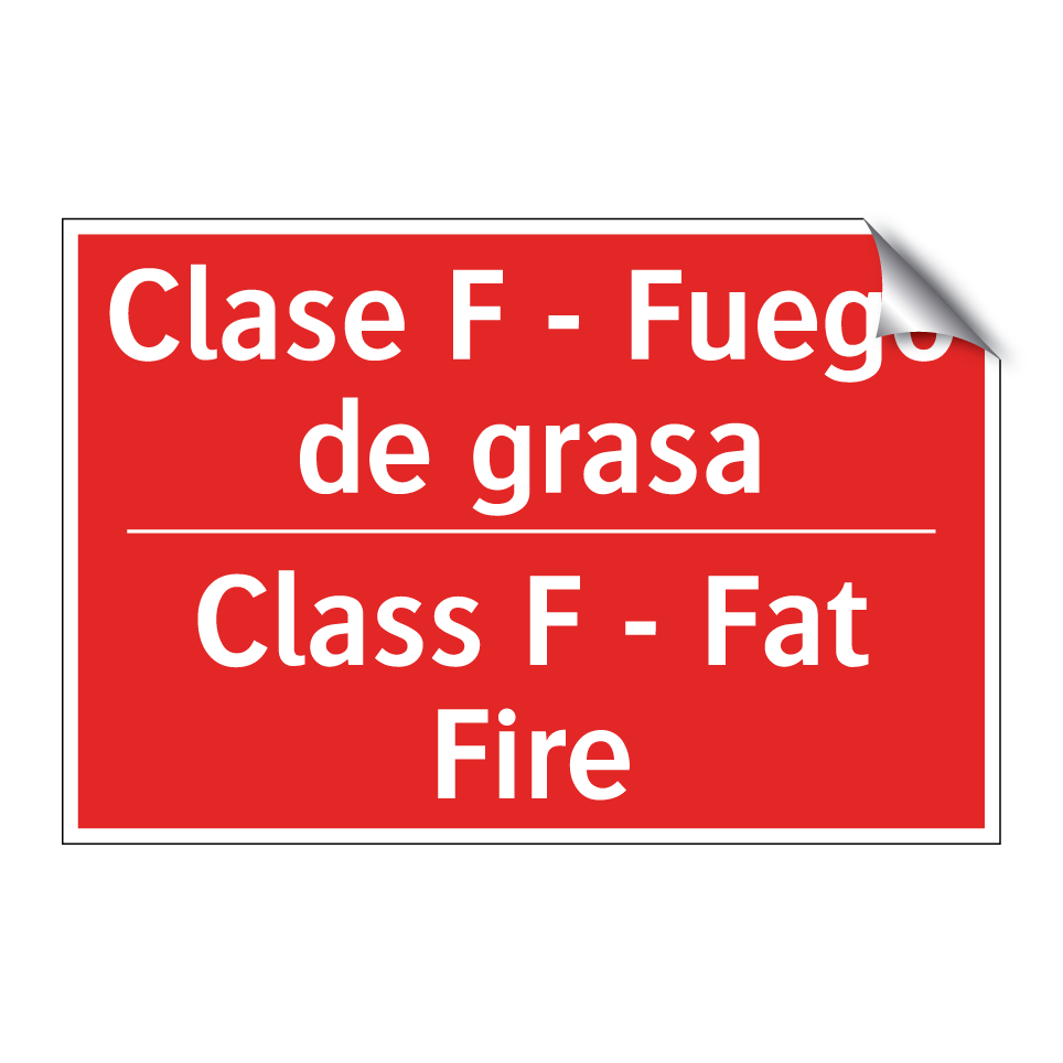 Clase F - Fuego de grasa - Class F - Fat Fire