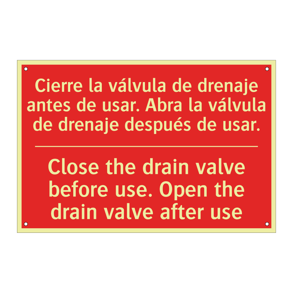Cierre la válvula de drenaje /.../ - Close the drain valve before /.../