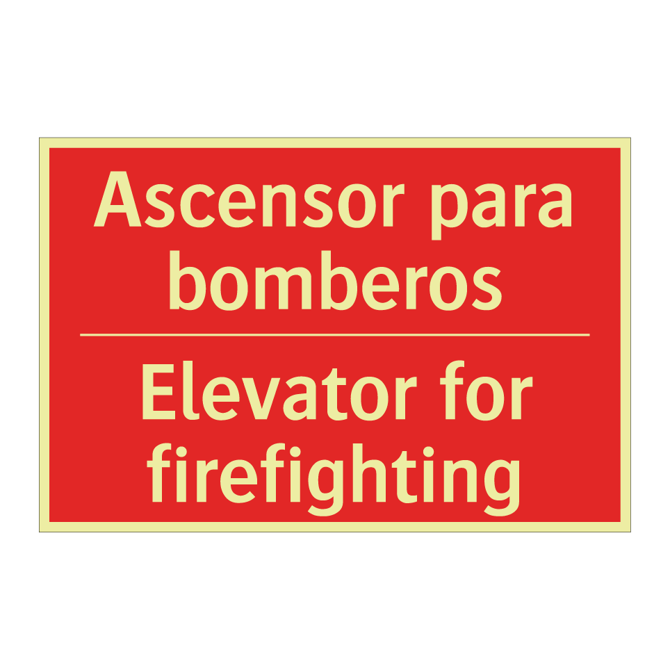 Ascensor para bomberos - Elevator for firefighting