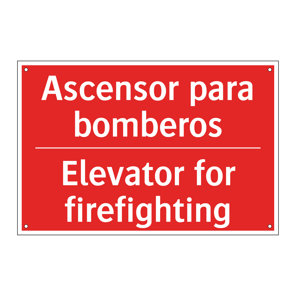 Ascensor para bomberos - Elevator for firefighting