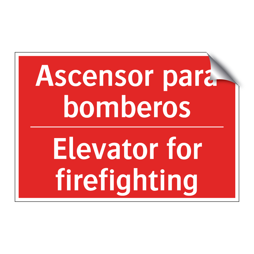 Ascensor para bomberos - Elevator for firefighting