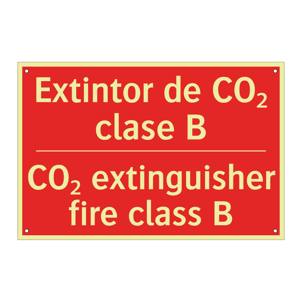 Extintor de CO₂ clase B - CO₂ extinguisher fire class B