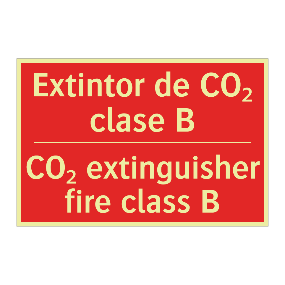 Extintor de CO₂ clase B - CO₂ extinguisher fire class B