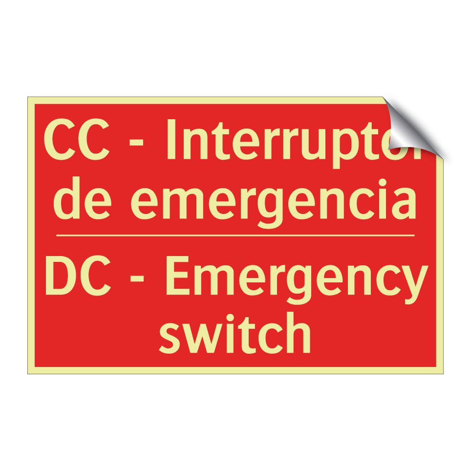 CC - Interruptor de emergencia - DC - Emergency switch