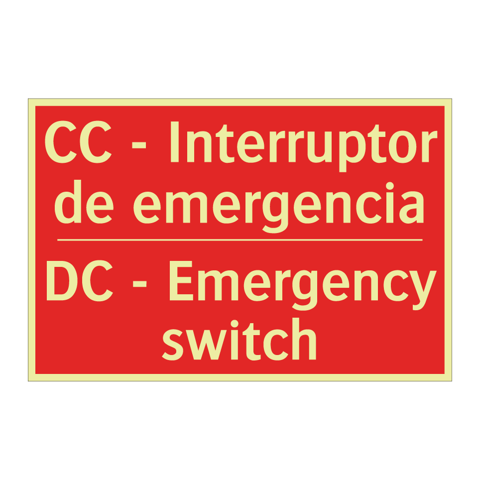 CC - Interruptor de emergencia - DC - Emergency switch