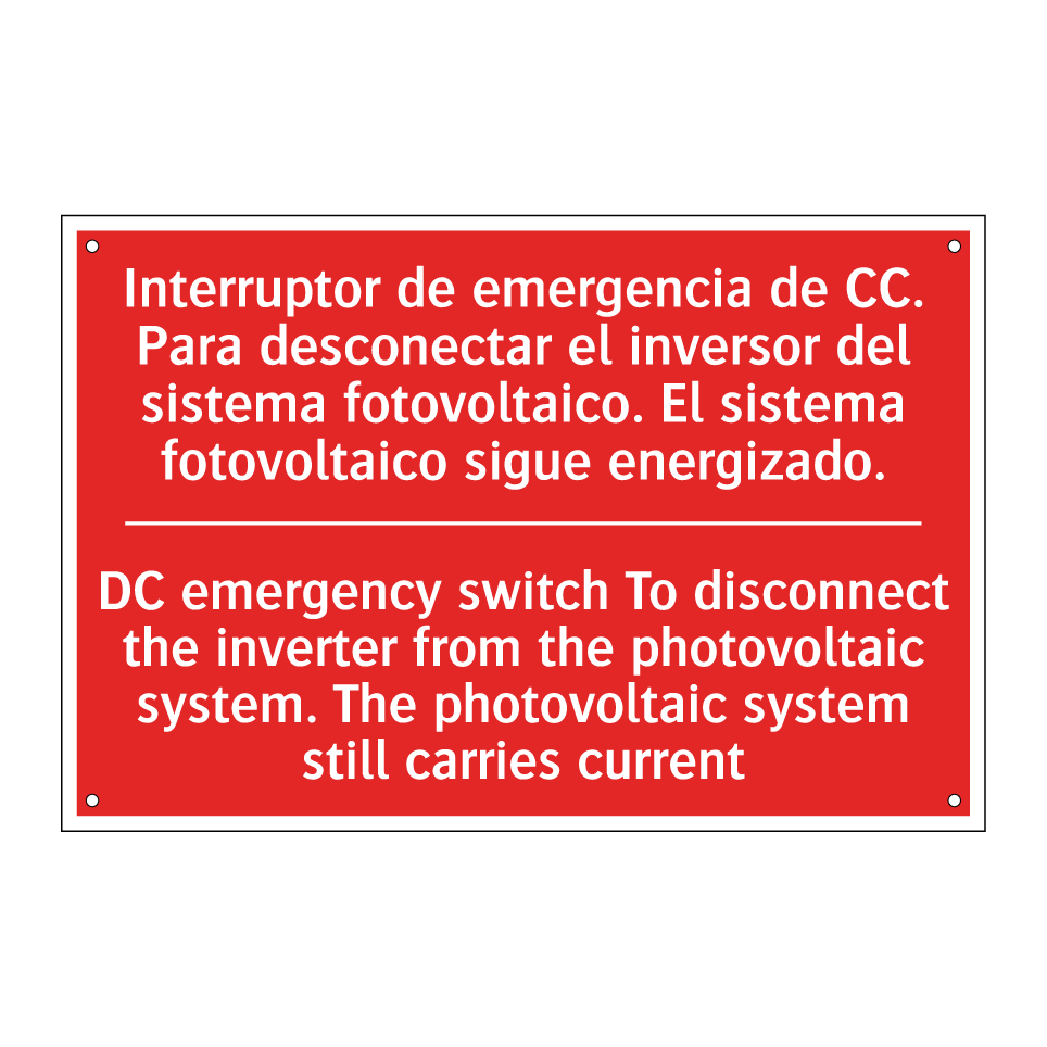 Interruptor de emergencia de /.../ - DC emergency switch To /.../