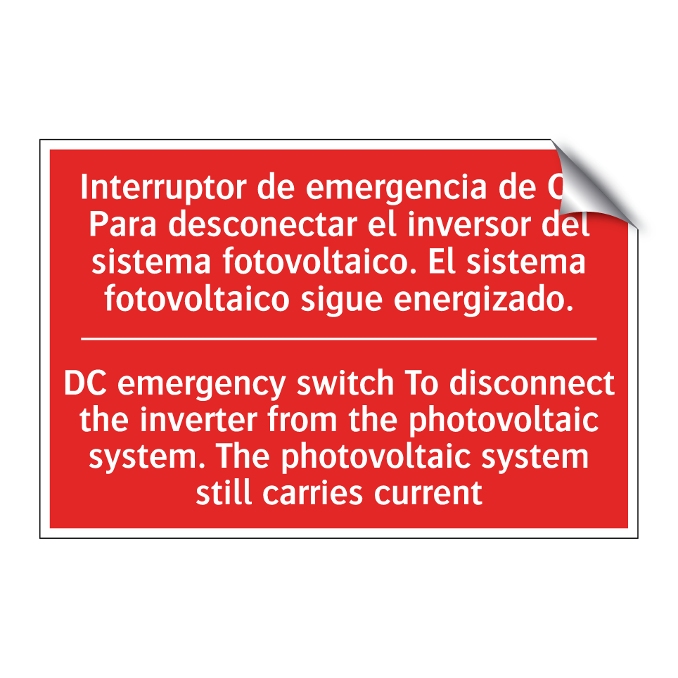 Interruptor de emergencia de /.../ - DC emergency switch To /.../