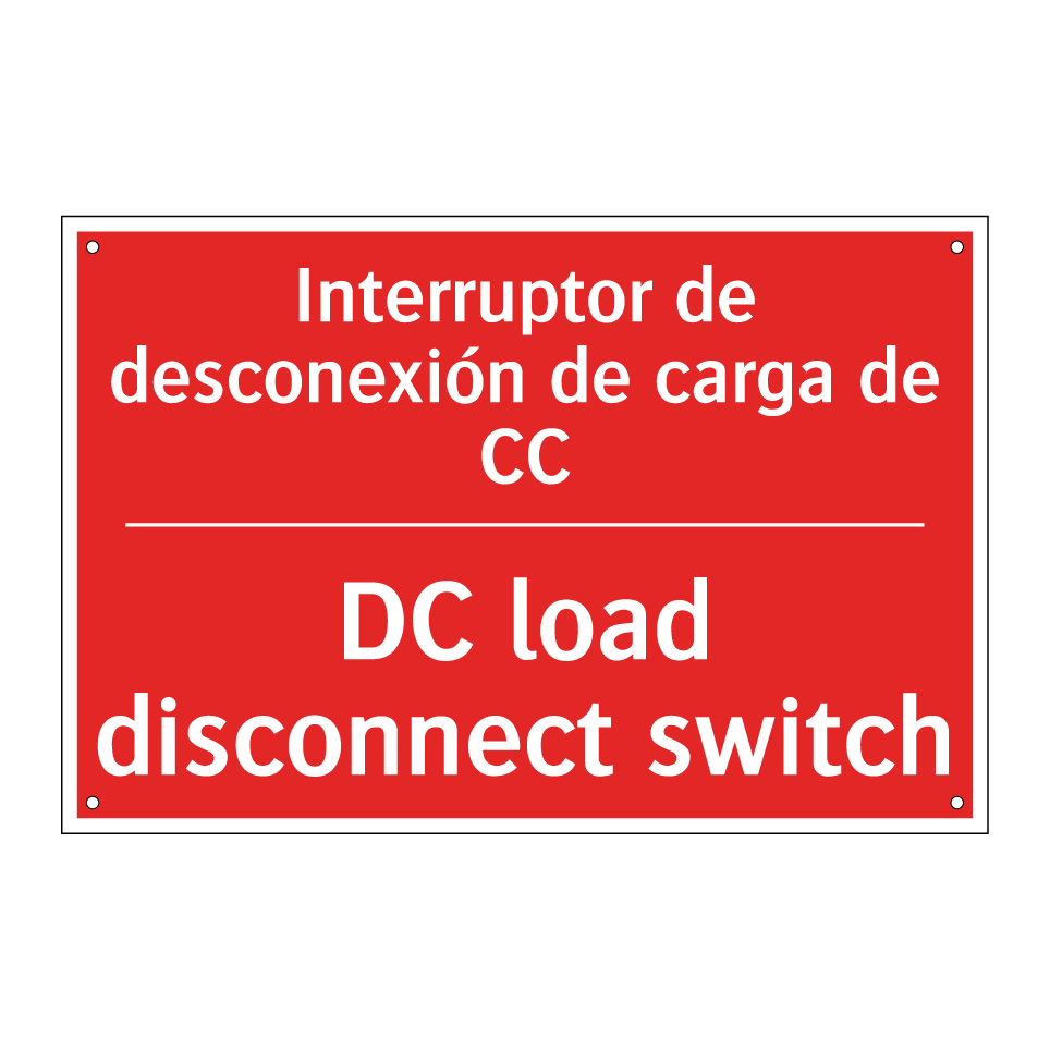 Interruptor de desconexión de /.../ - DC load disconnect switch