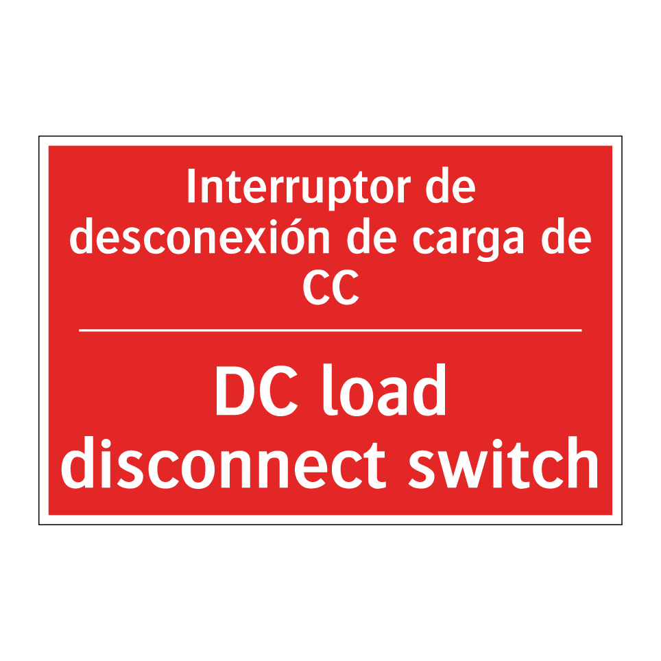 Interruptor de desconexión de /.../ - DC load disconnect switch