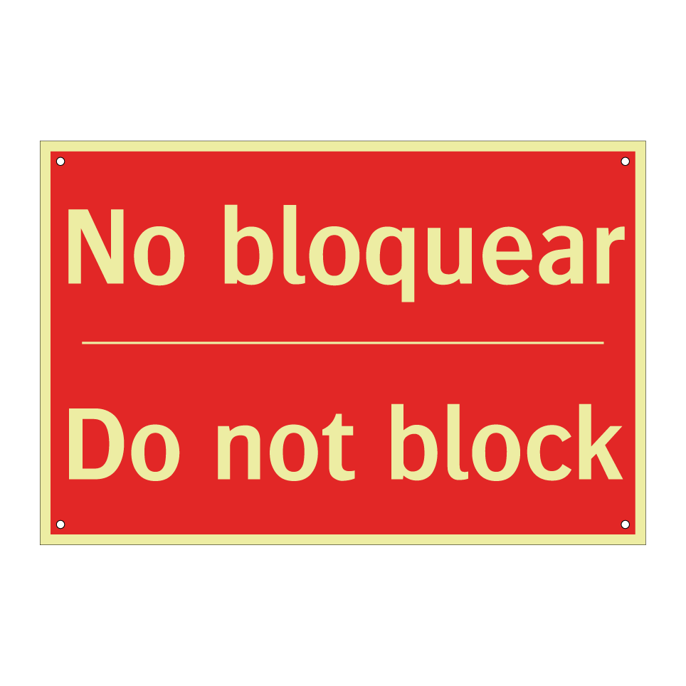 No bloquear - Do not block
