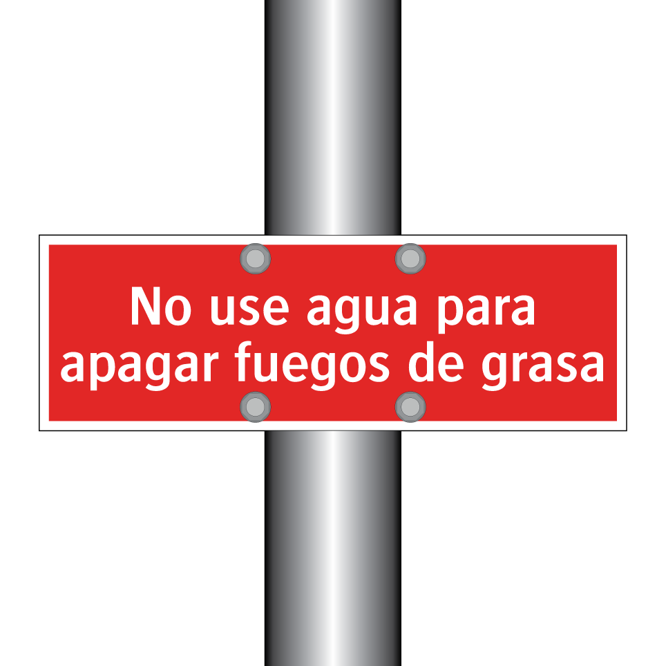 No use agua para apagar fuegos de grasa