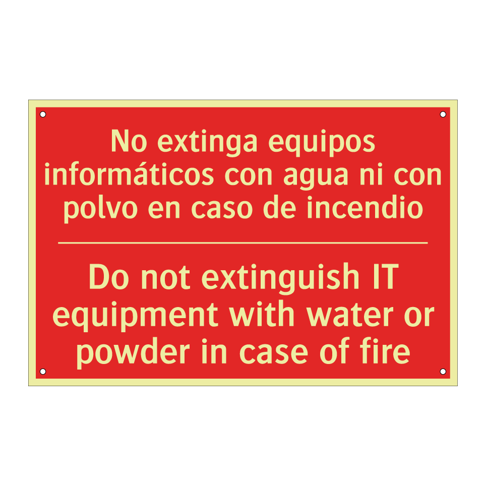 No extinga equipos /.../ - Do not extinguish IT /.../