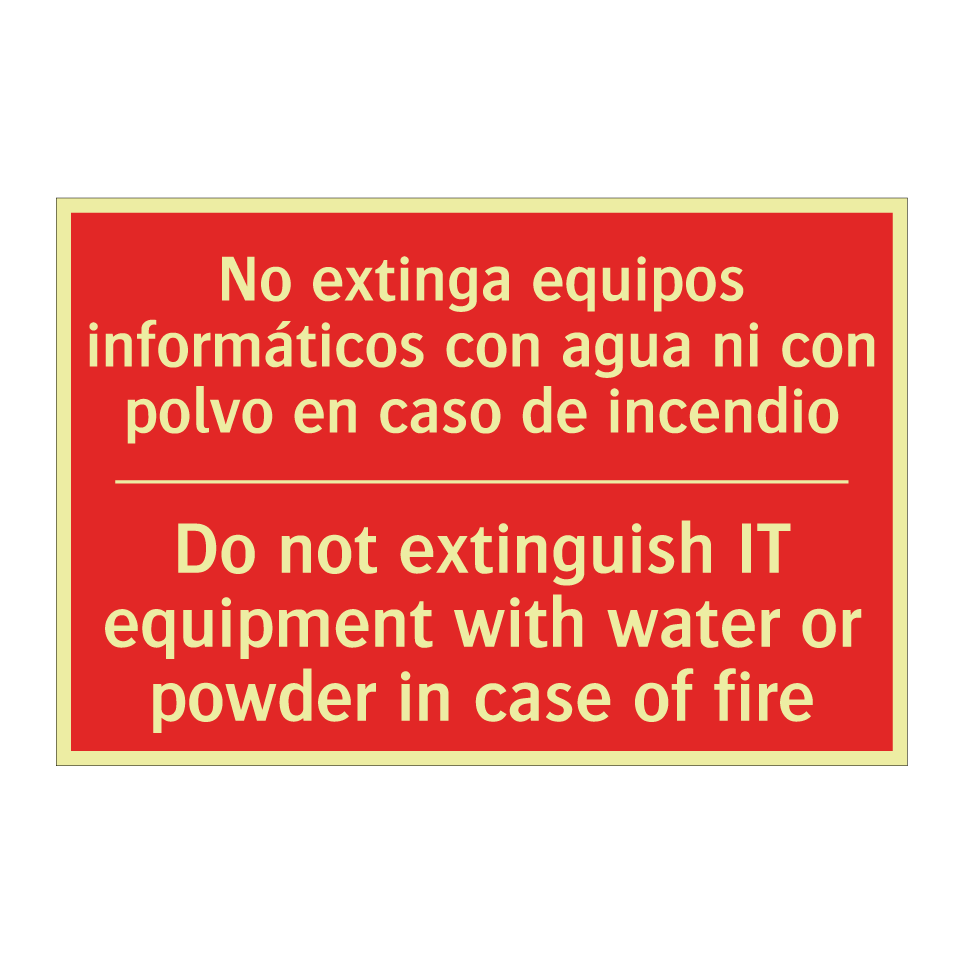 No extinga equipos /.../ - Do not extinguish IT /.../
