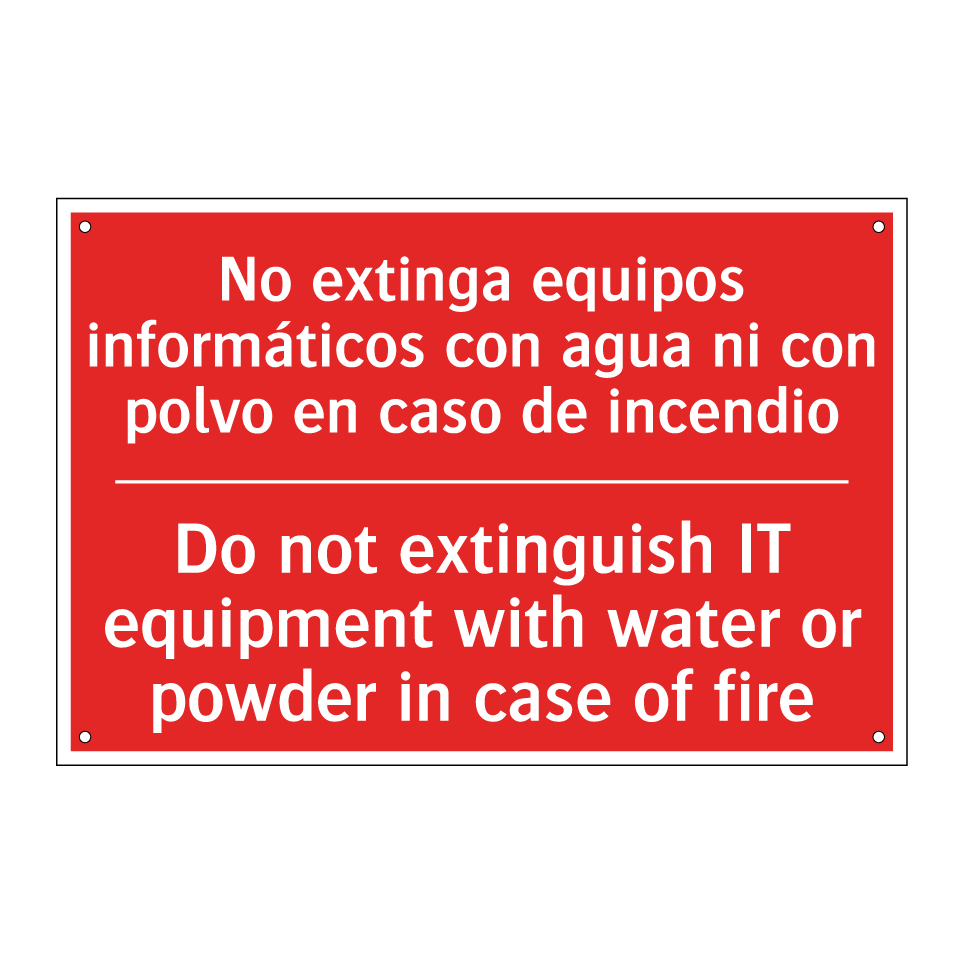 No extinga equipos /.../ - Do not extinguish IT /.../