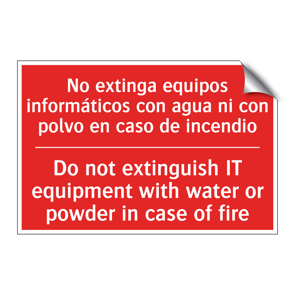No extinga equipos /.../ - Do not extinguish IT /.../
