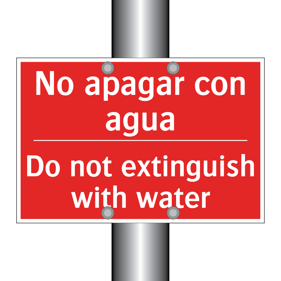 No apagar con agua - Do not extinguish with water