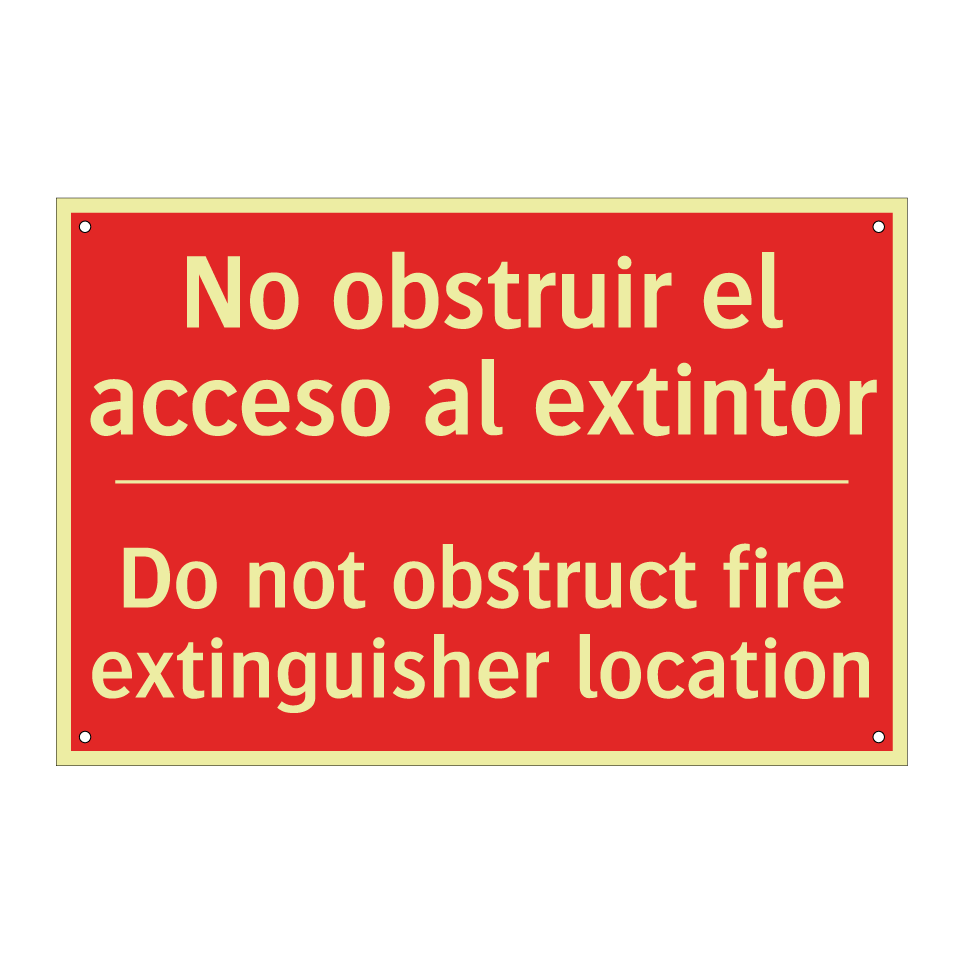 No obstruir el acceso al /.../ - Do not obstruct fire /.../