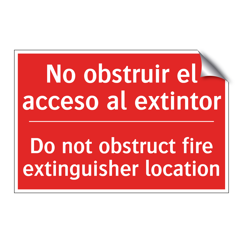 No obstruir el acceso al /.../ - Do not obstruct fire /.../